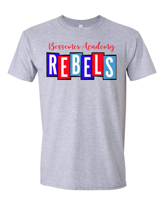 Rebels Color Block Letters Youth