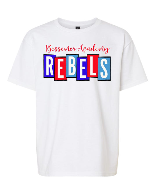 Rebels Color Block Letters Youth