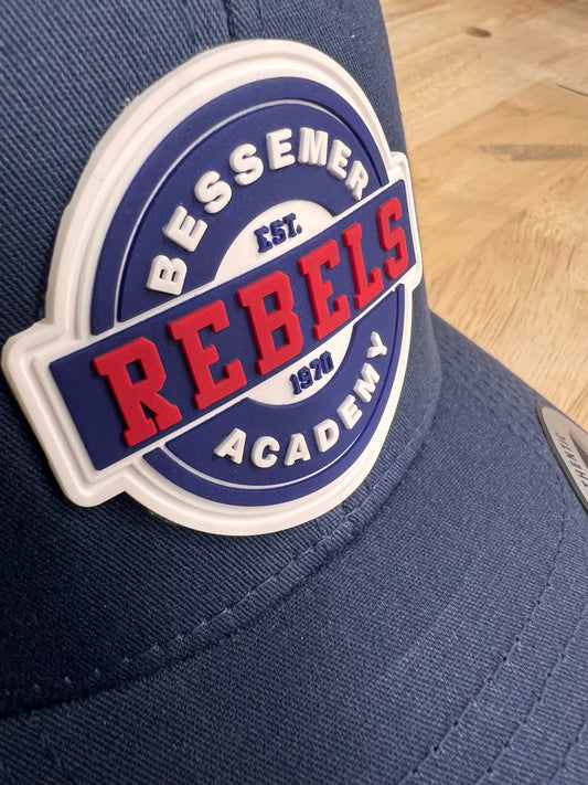Rebels PVC Patch Yupoong 6606 Navy/Silver