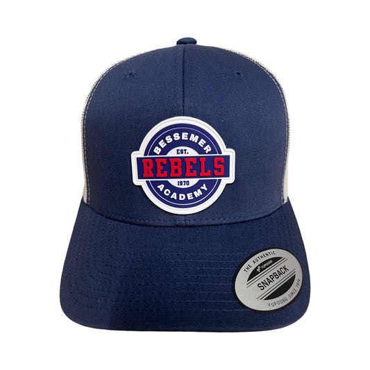 Rebels PVC Patch Yupoong 6606 Navy/Silver