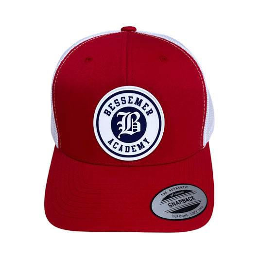 Rebels B PVC Patch Yupoong 6606 Red/White