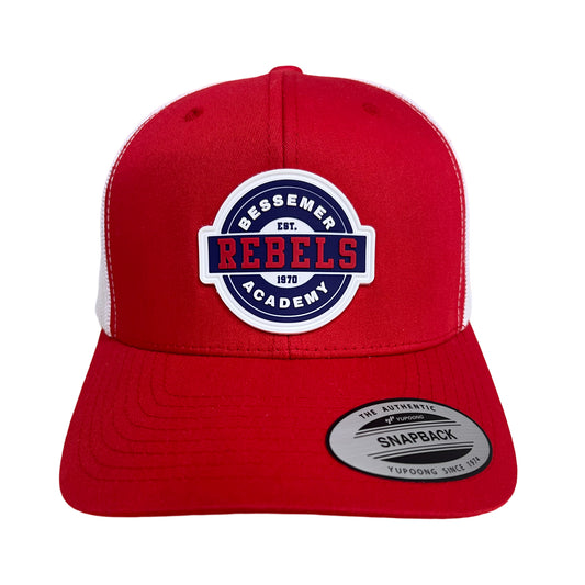 Rebels PVC Patch Yupoong 6606 Red/White